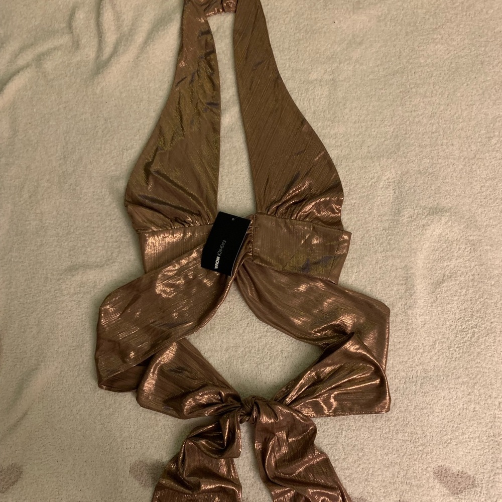 Wine and Shine Metallic Top
